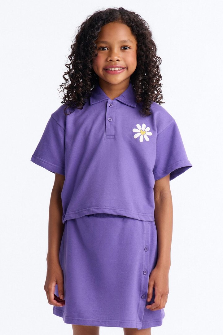 Mini Nice To Meet You Skort Set - Purple