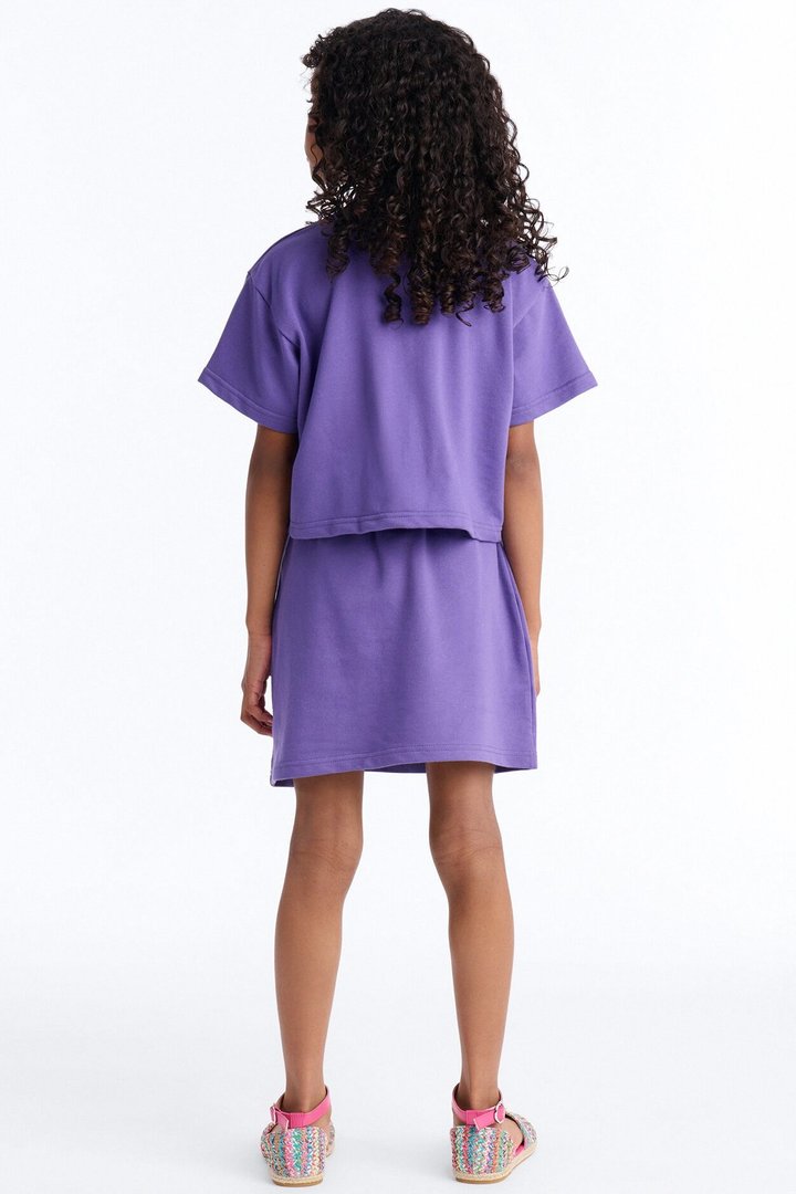Mini Nice To Meet You Skort Set - Purple