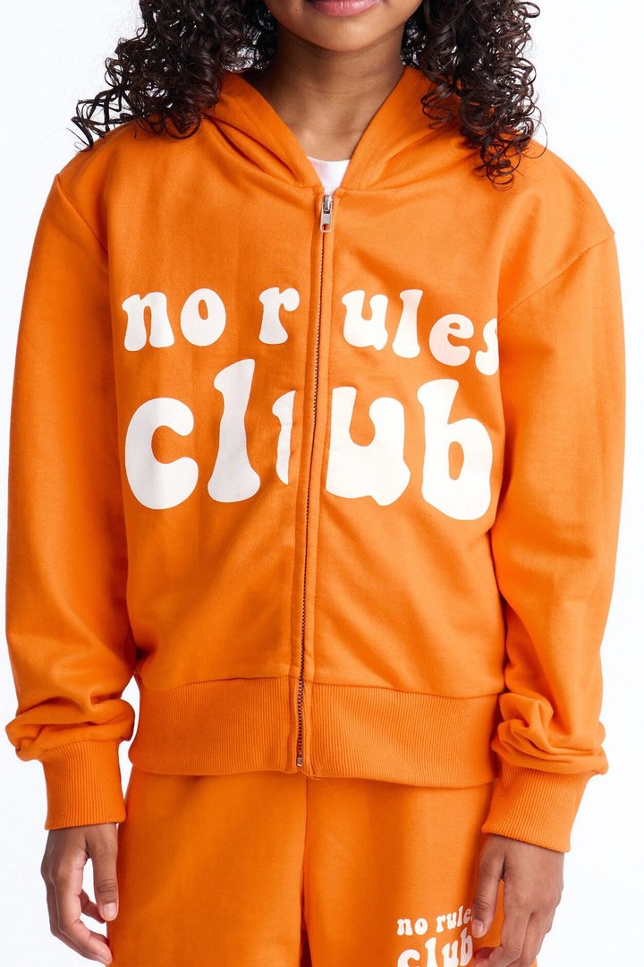 Mini No Rules Club French Terry Short Set - Orange