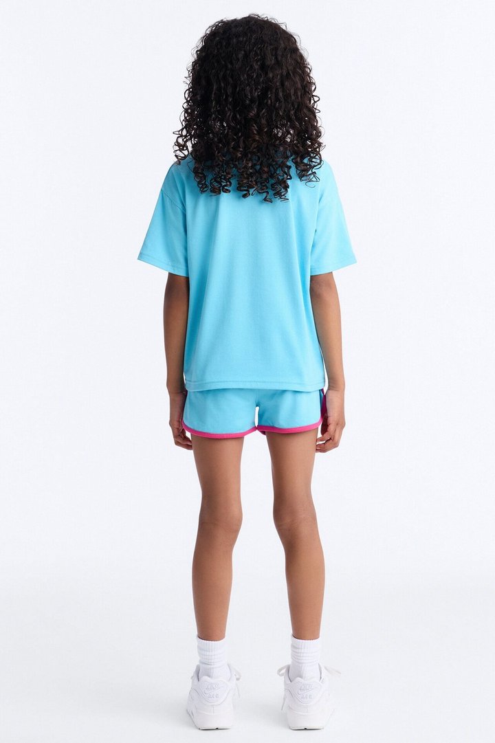 Mini Good Vibes For Life Short Set - Blue