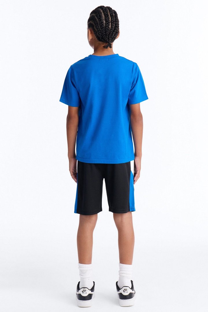 Mini Hustle On Mesh Short Set - Blue/combo