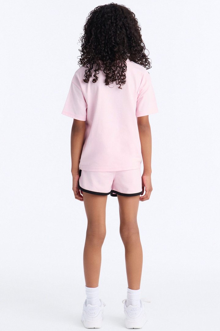 Mini Yin Yang Good Vibes Short Set - Pink