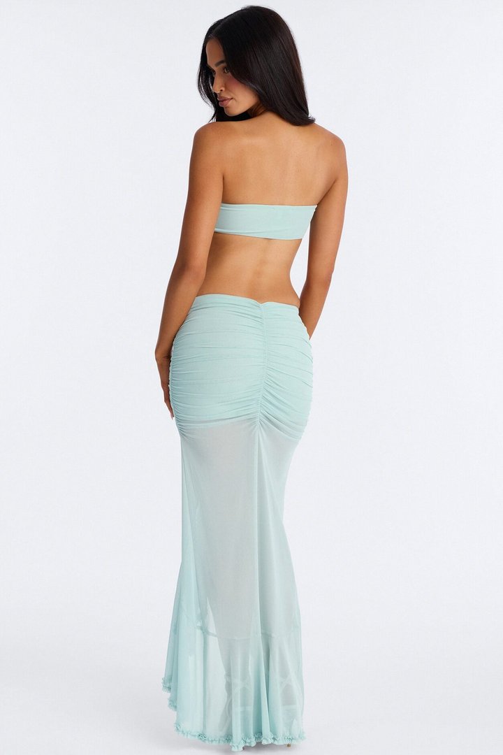 Joanna Twist Top Maxi Skirt Set - Mint