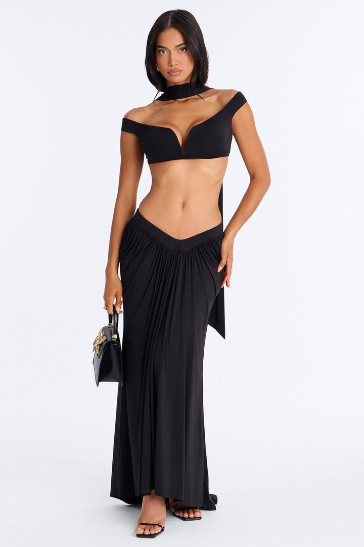 Fairytale Maxi Skirt Set - Black