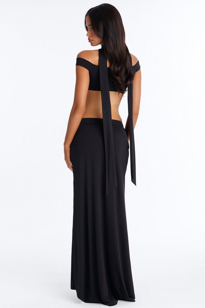 Fairytale Maxi Skirt Set - Black