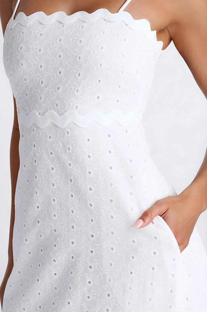 Jayden Eyelet Maxi Dress - White