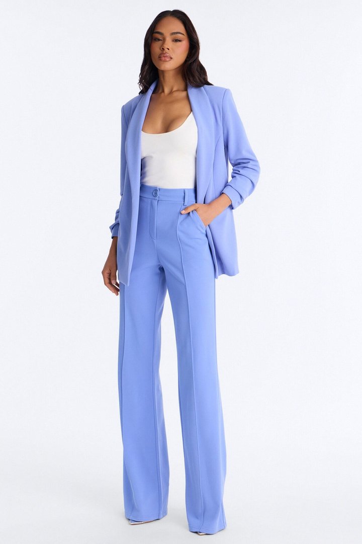 Tall Heidi Wide Leg Trouser Pant - Periwinkle
