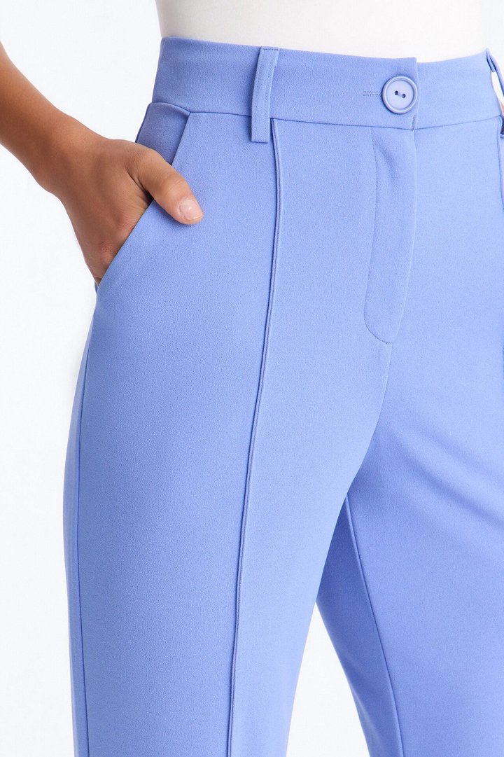 Tall Heidi Wide Leg Trouser Pant - Periwinkle