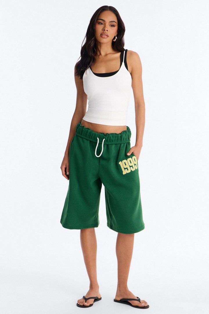 Tessa Fleece Sweatshort - Hunter