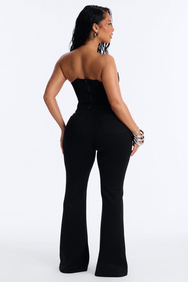 Nashville Nights Flared Pant Set - Black