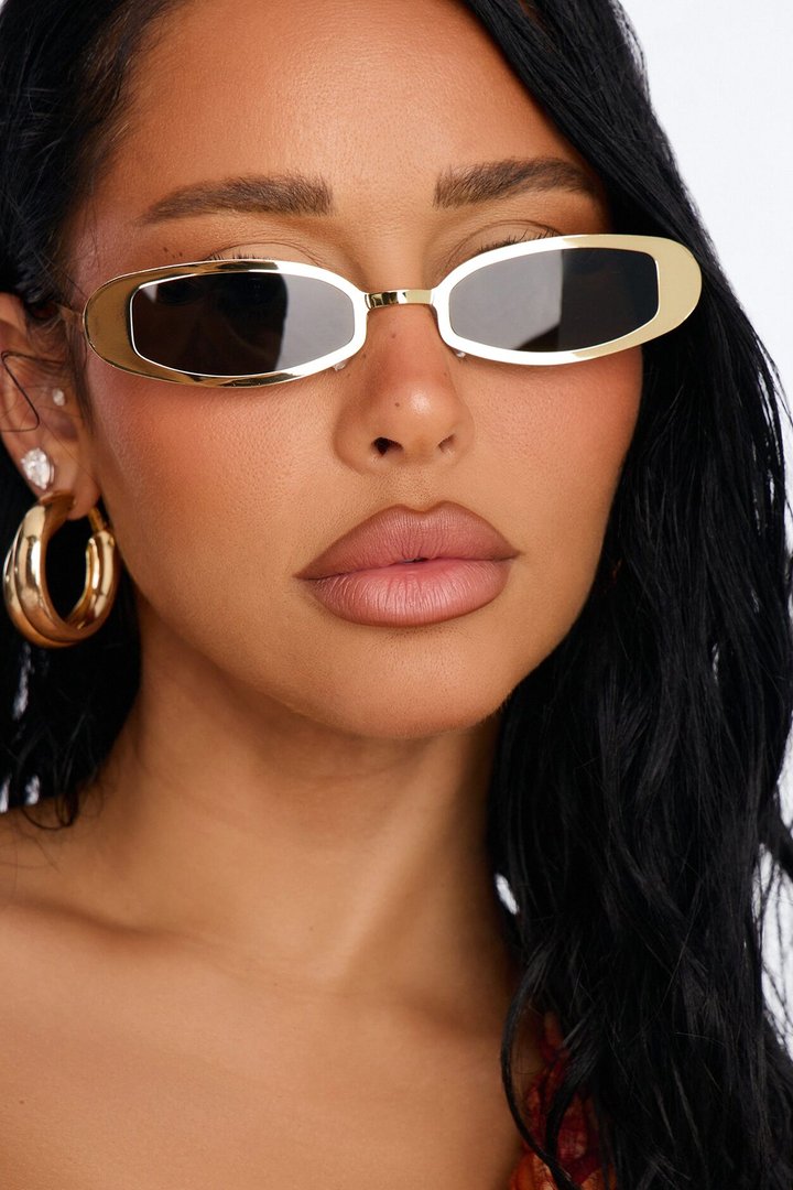 Laser Show Sunglasses - Gold/Green