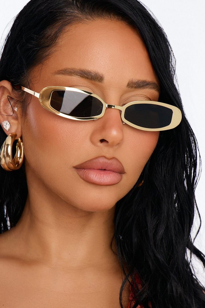 Laser Show Sunglasses - Gold/Green