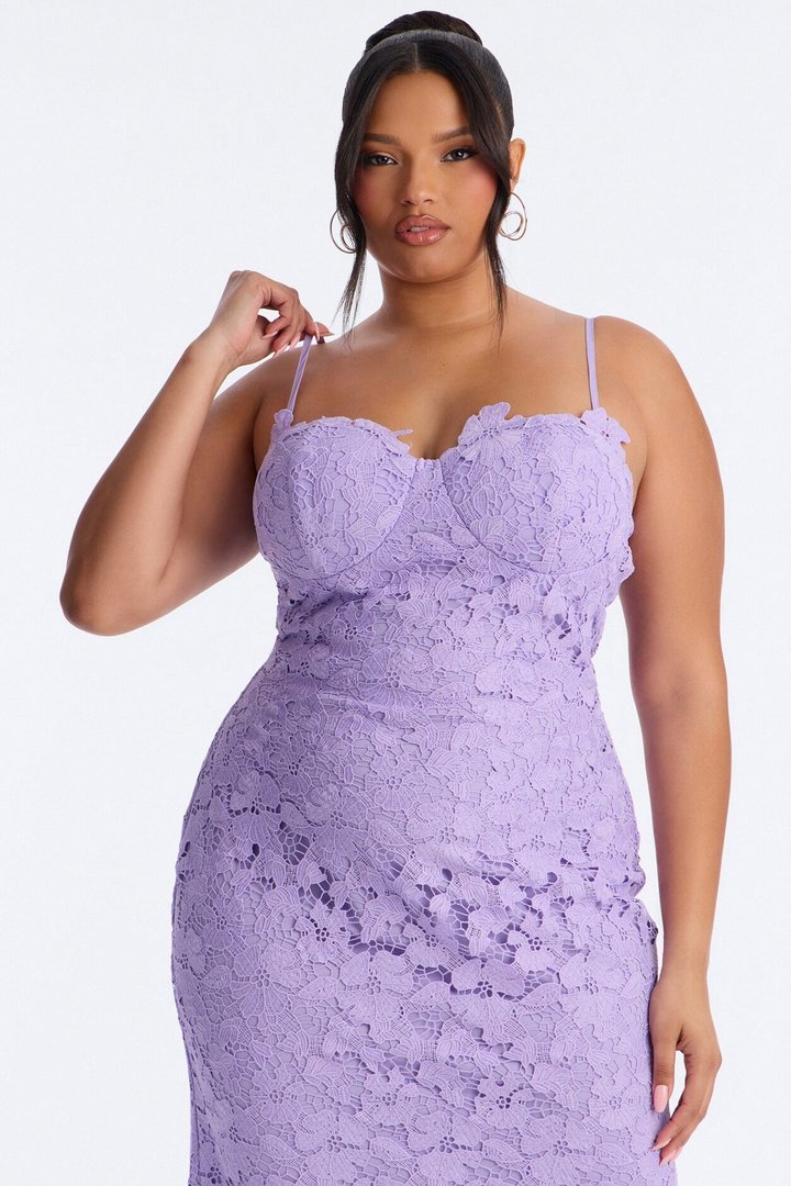 Leila Lace Maxi Dress - Lavender