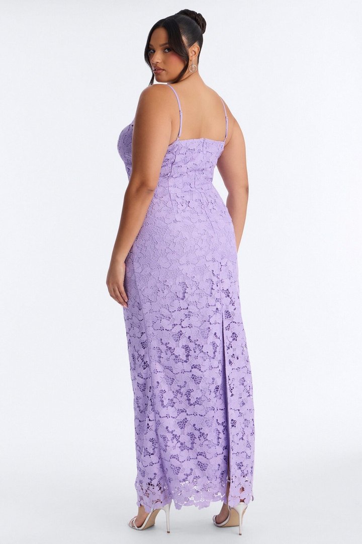Leila Lace Maxi Dress - Lavender
