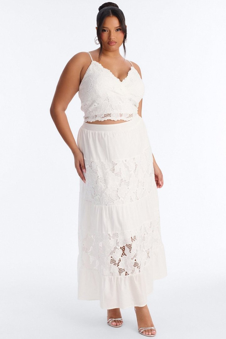Marina Maxi Skirt Set - White