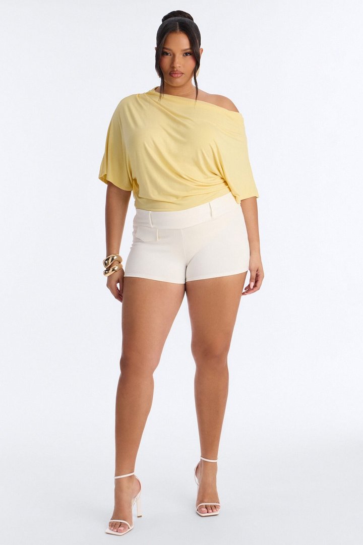 Hayden Ponte Low Rise Micro Short - White