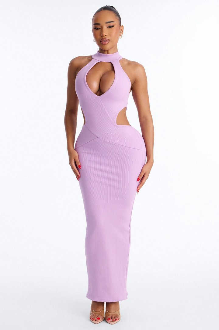 Scarlett Snatched Maxi Dress - Lilac