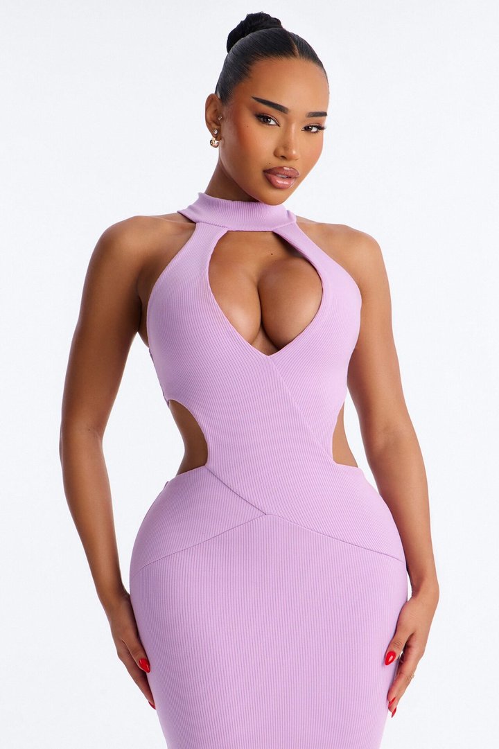 Scarlett Snatched Maxi Dress - Lilac