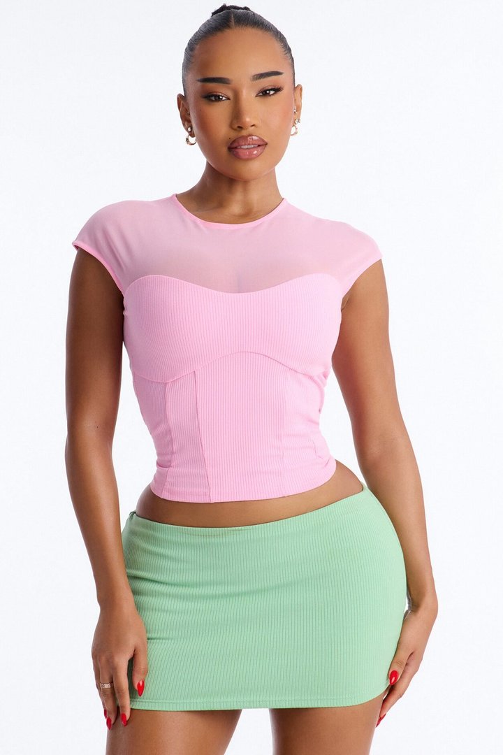 Scarlett Snatched Mini Skort Set - Pink/combo