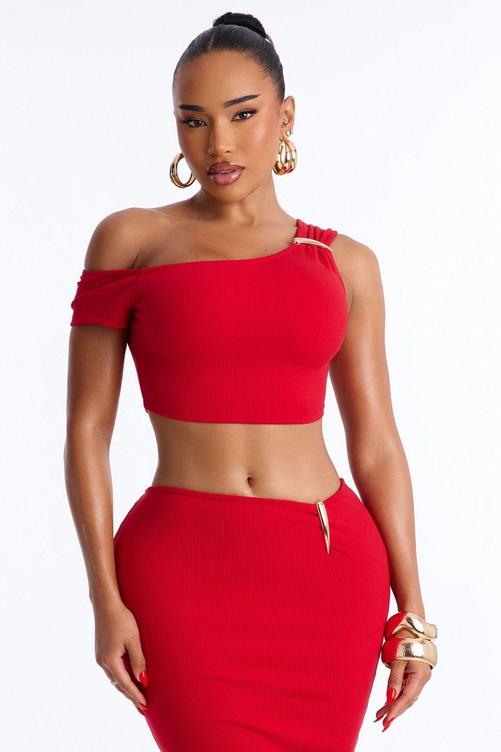 Scarlett Snatched Low Rise Skirt Set - Red