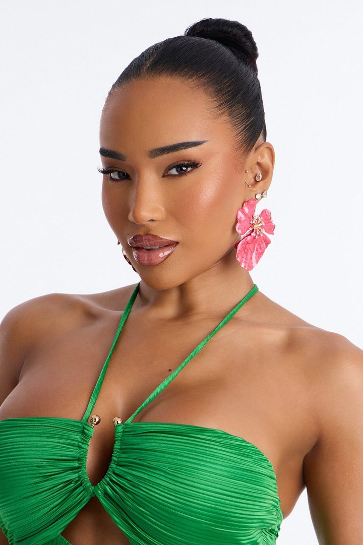 Cherish Me Floral Earrings - Pink