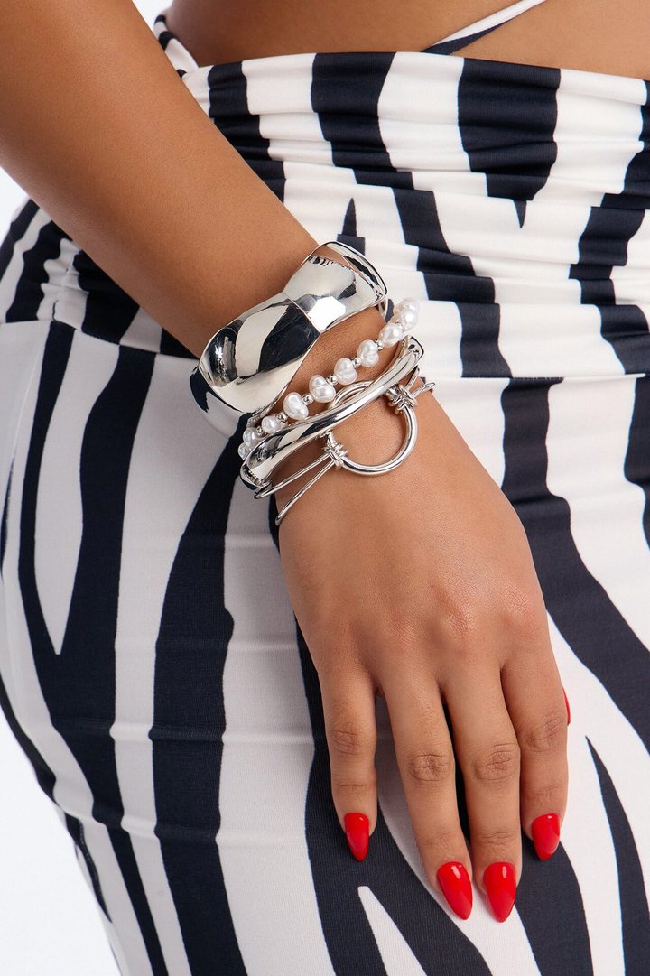 Sophie 4 Piece Multi Bracelet Set - Silver