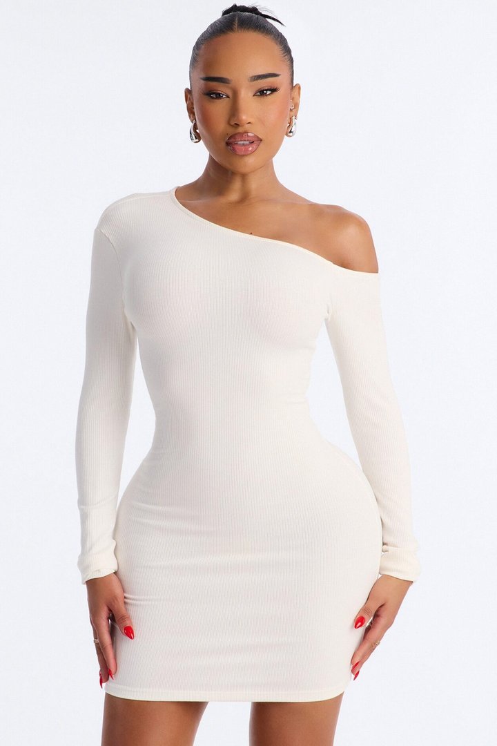 Scarlett Snatched Mini Dress - Off White