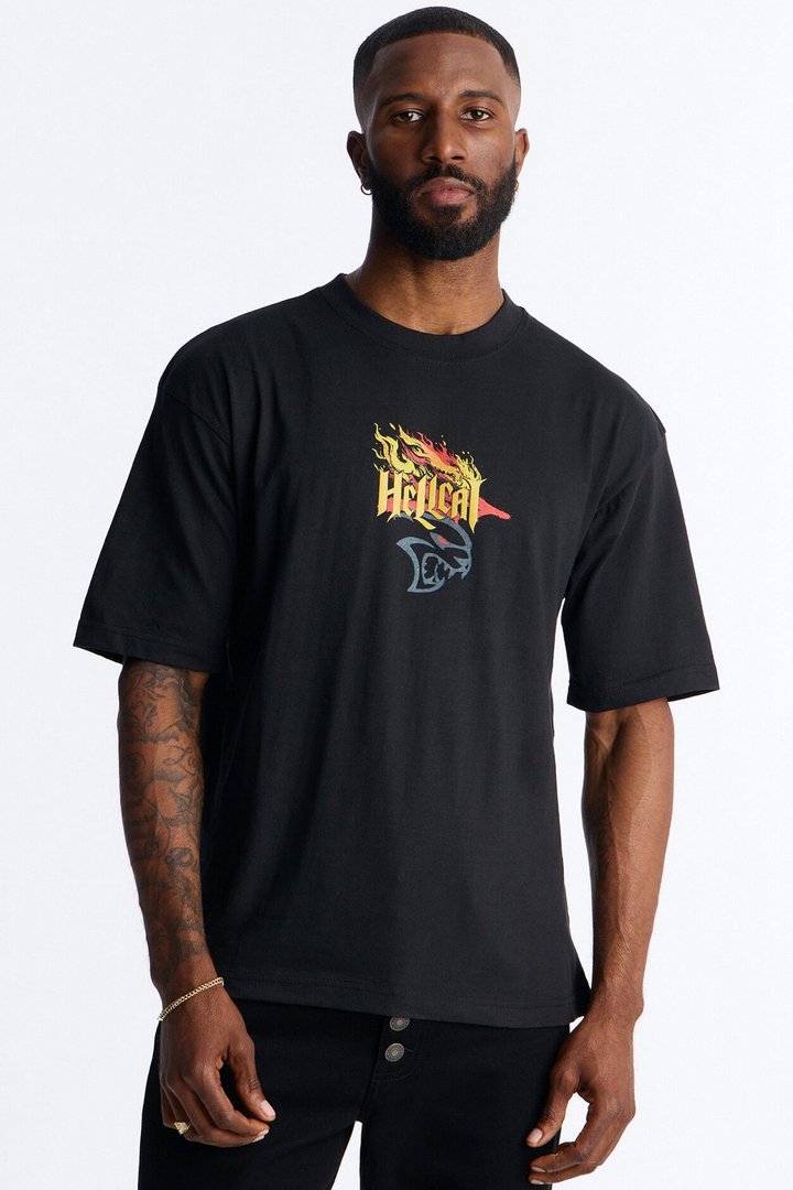 Dodge Hellcat Born Bold Short Sleeve Tee - Black