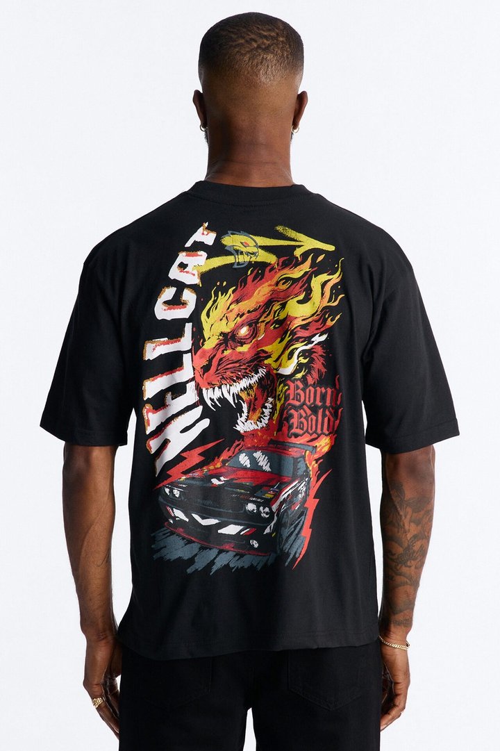 Dodge Hellcat Born Bold Short Sleeve Tee - Black