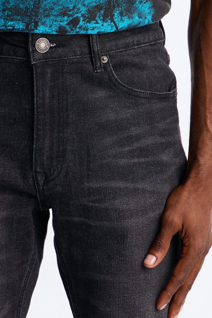 Essential Stacked Skinny Flare Stretch Jean - Black Wash