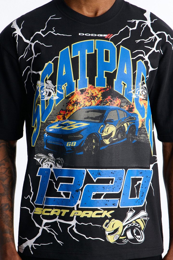 Dodge Scat Pack 1320 Short Sleeve Tee - Black