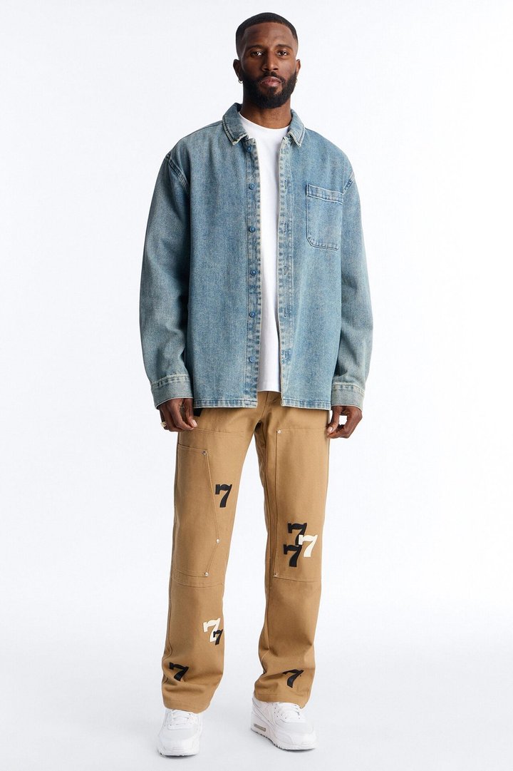 Straight Angel Numbers Pant - Tan