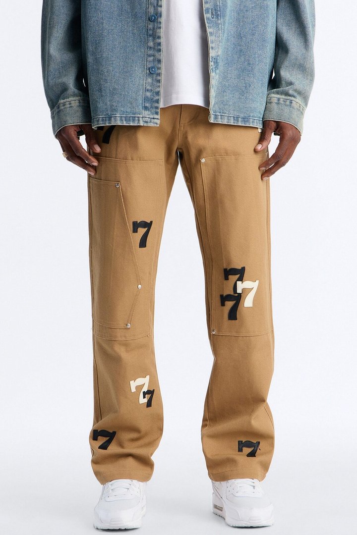 Straight Angel Numbers Pant - Tan