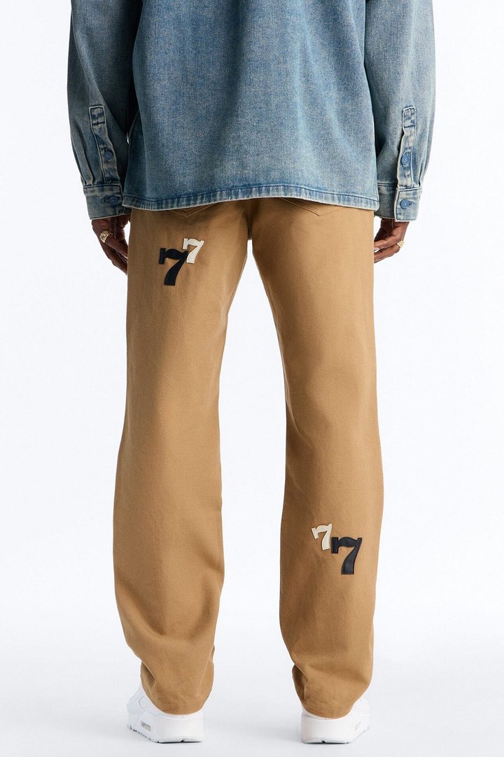 Straight Angel Numbers Pant - Tan