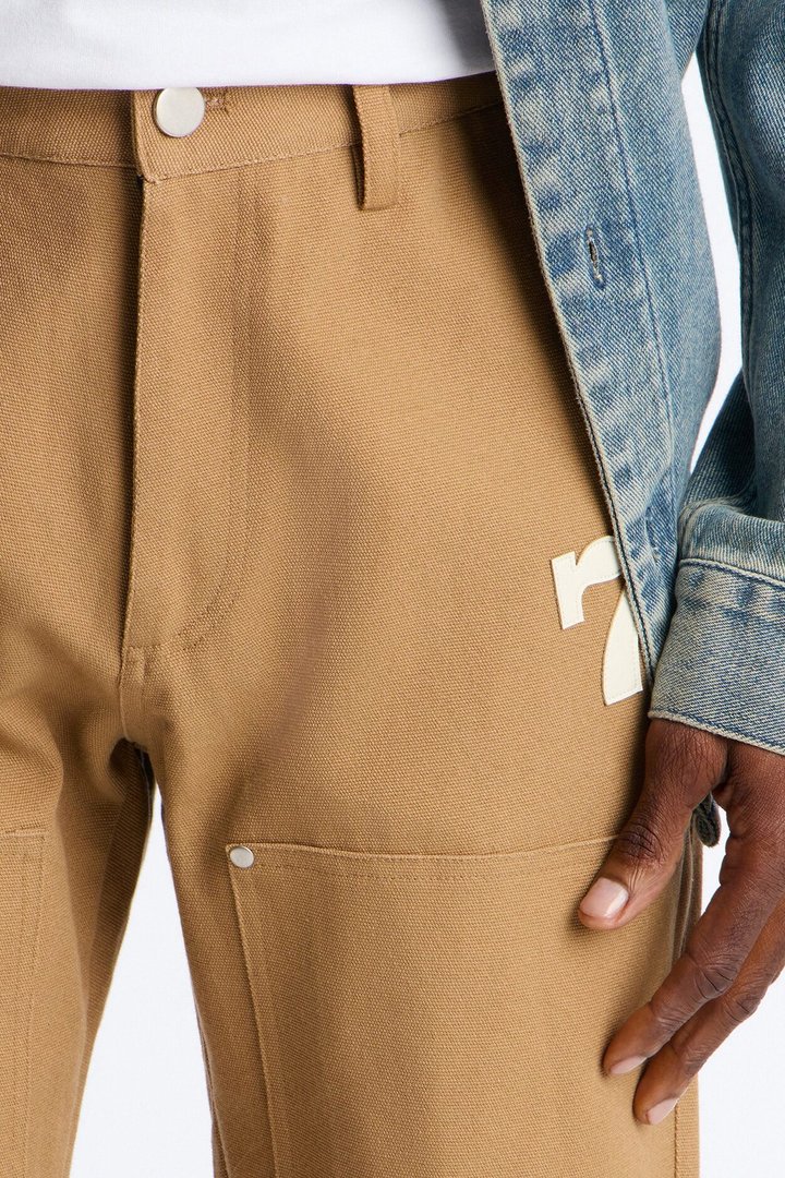 Straight Angel Numbers Pant - Tan