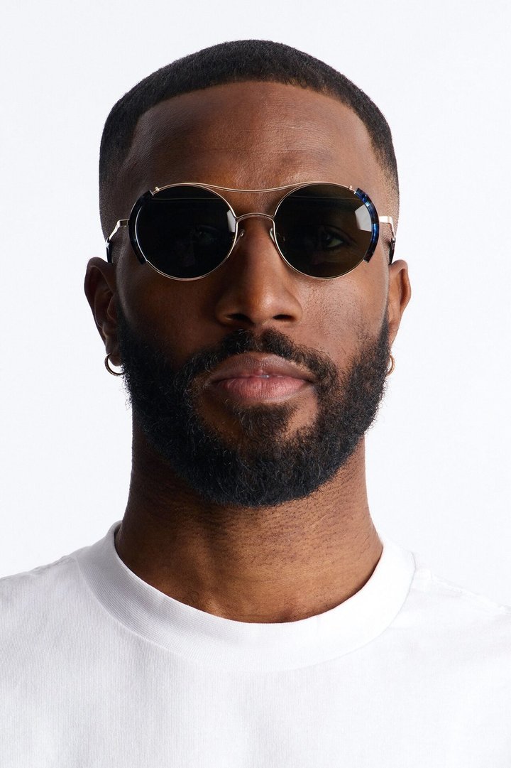 Over The Lining Sunglasses - Black/Gold