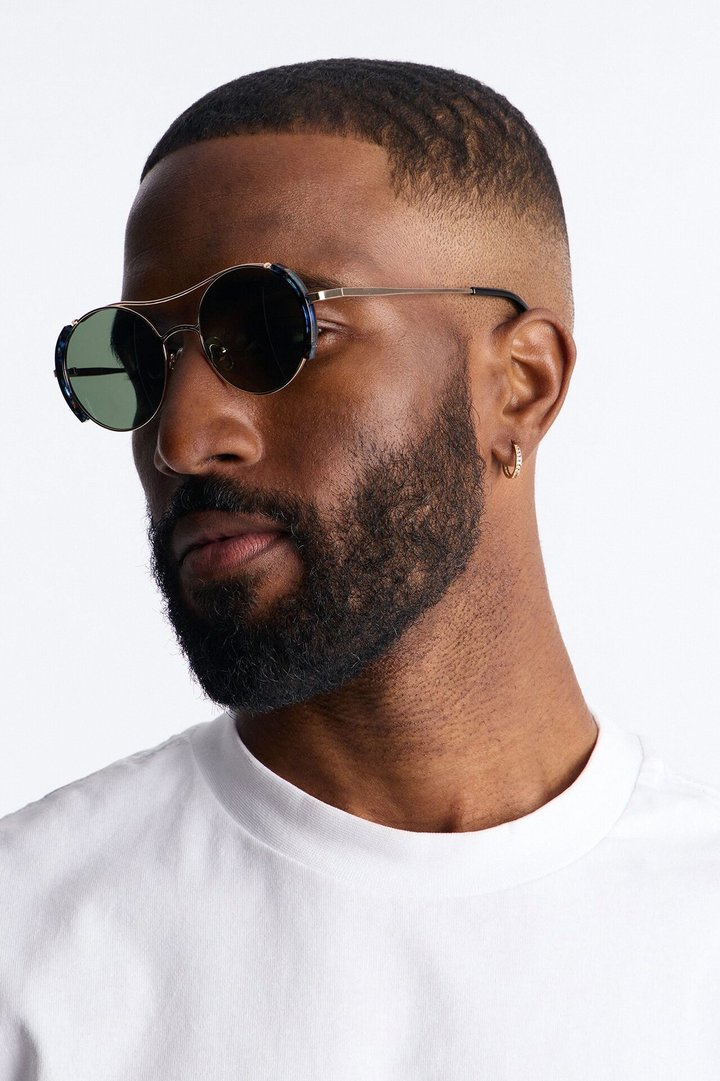 Over The Lining Sunglasses - Black/Gold