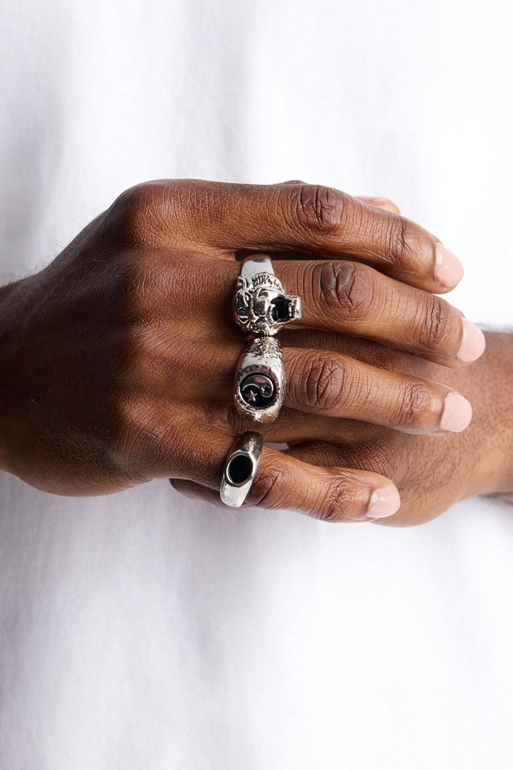 Shadow Beast Multi Size Ring Set - Silver