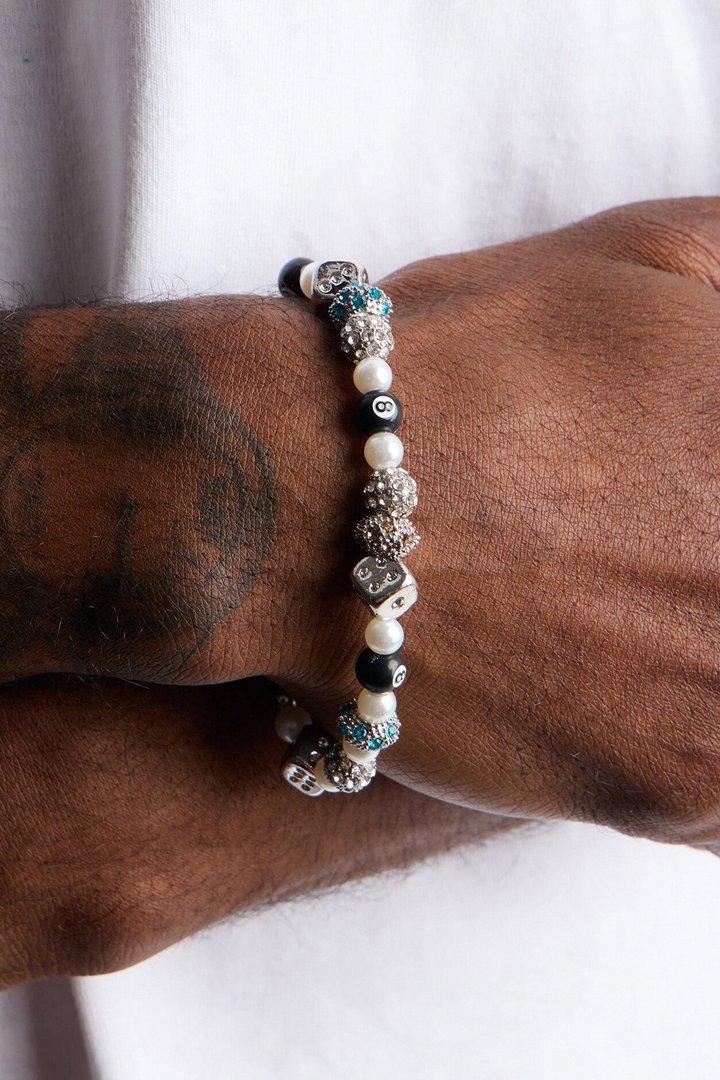 Silver Hustle Bead Bracelet - Silver