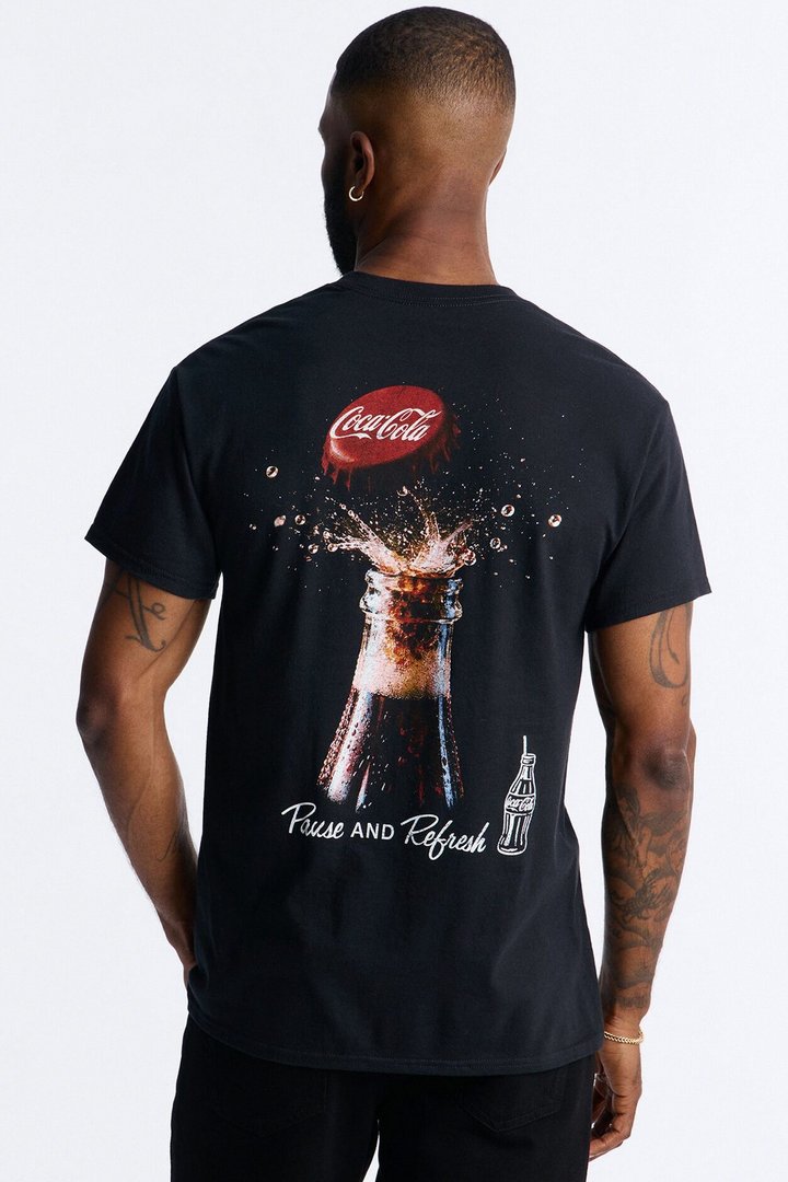 Coca Cola Refresh Heavy Weight Short Sleeve Tee - Black