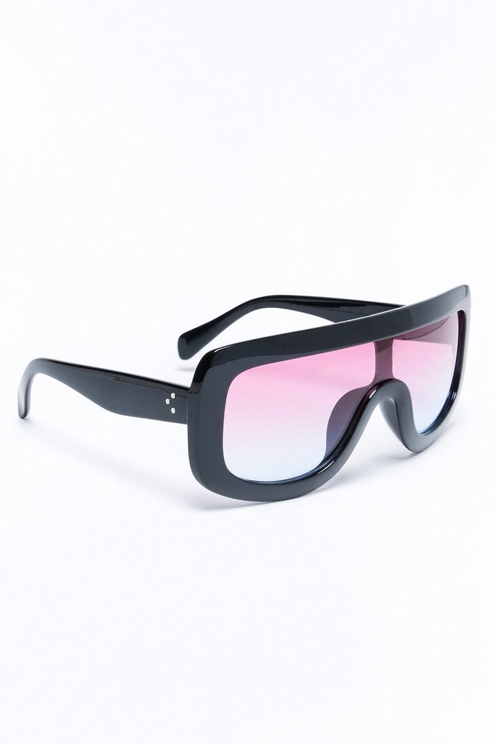 Summer Runway Sunglasses - Black/Pink