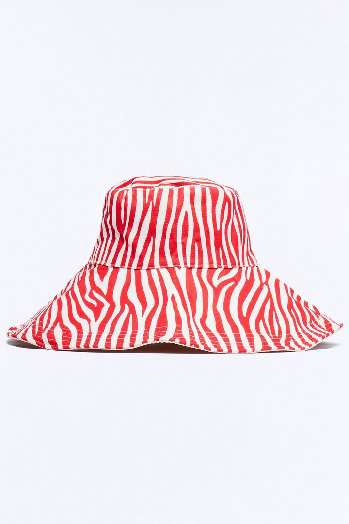 Wild On The Beach Packable Sun Hat - Red/combo