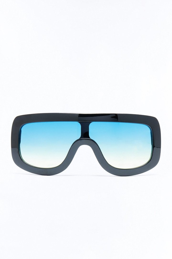 Summer Runway Sunglasses - Black/Blue