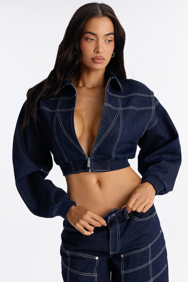 Riley Denim Jort Set - Denim