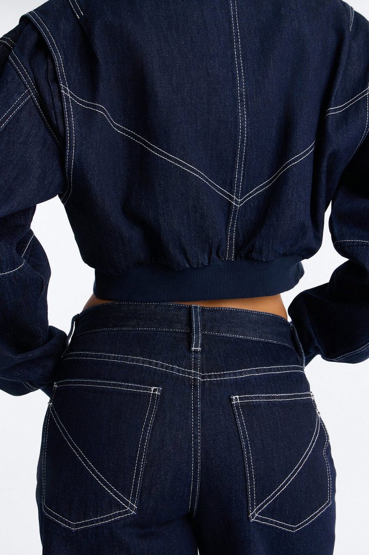 Riley Denim Jort Set - Denim