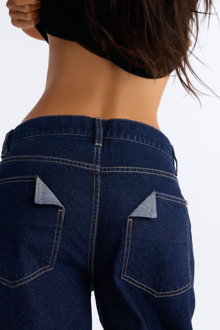 The Story Unfolds Baggy Jeans - Dark Denim