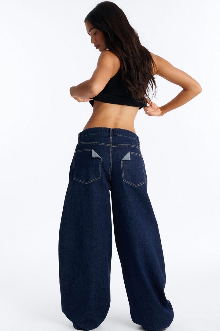 The Story Unfolds Baggy Jeans - Dark Denim