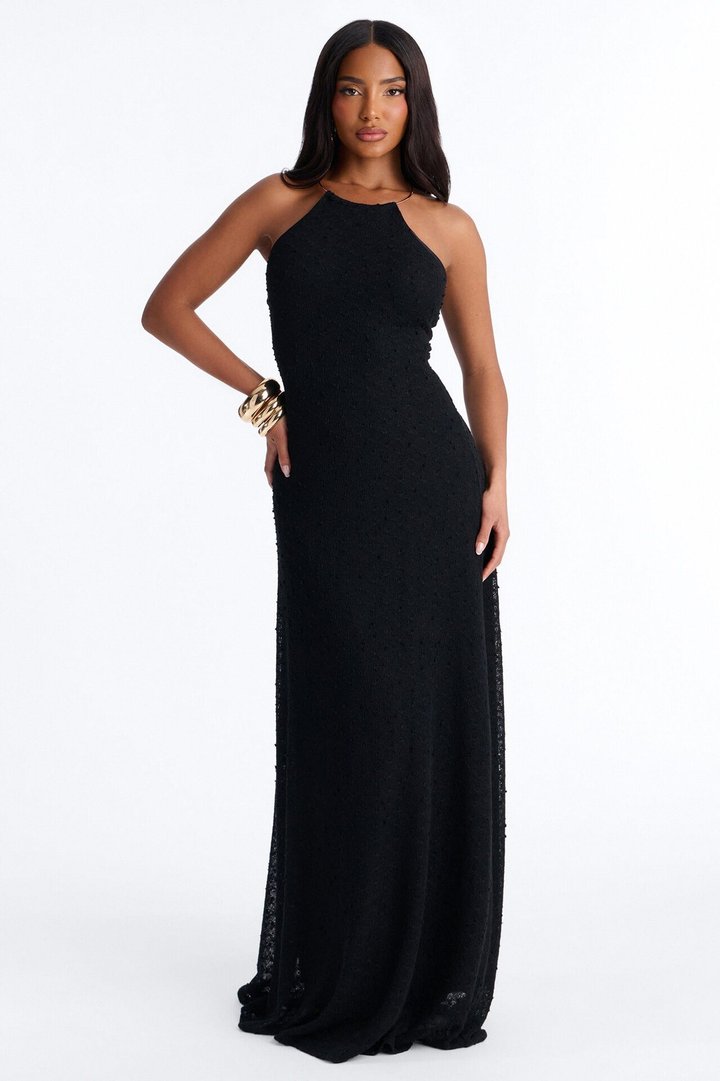 Caribbean Shores Maxi Dress - Black