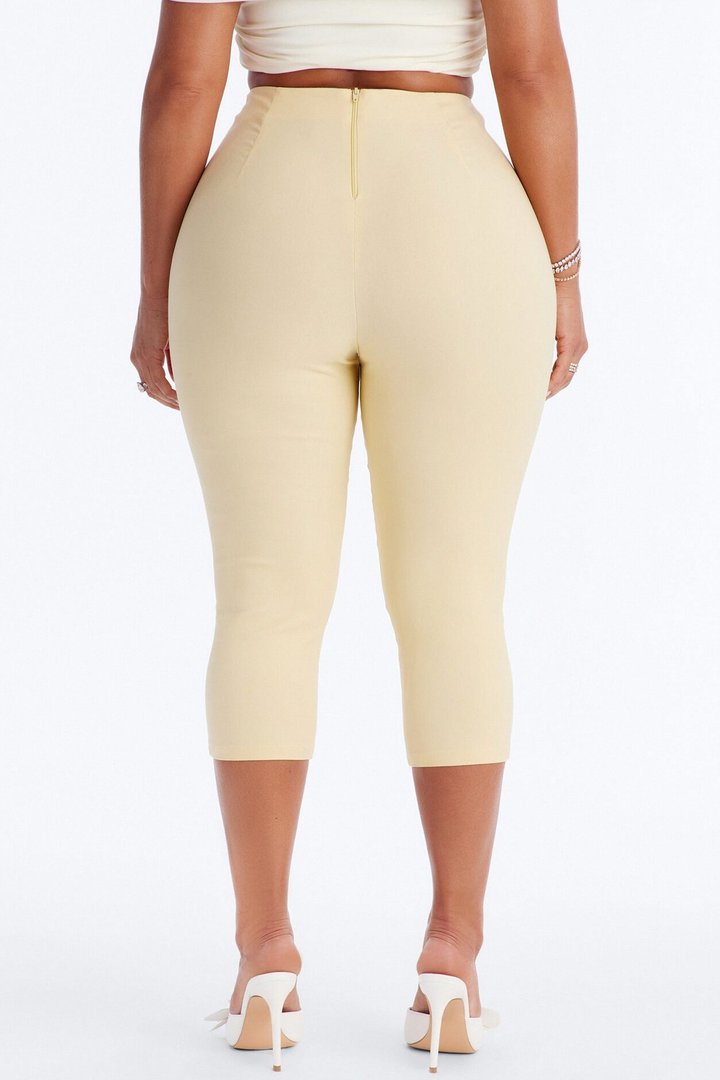 Just A Girl Capri Pant - Butter Yellow