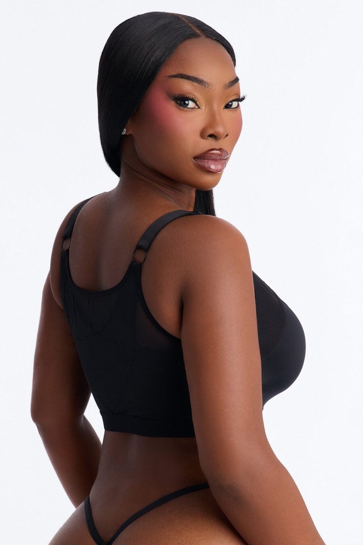 Wireless Front Closure Bra - Black